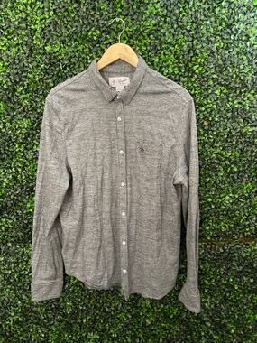 An Original Penguin Long Sleeve long sleeve Shirt, Gray Mens Size XL
